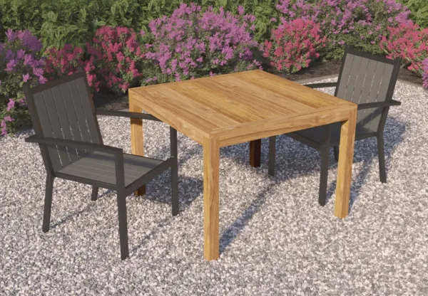 Tuintafel teak 100 x 100 cm 2
