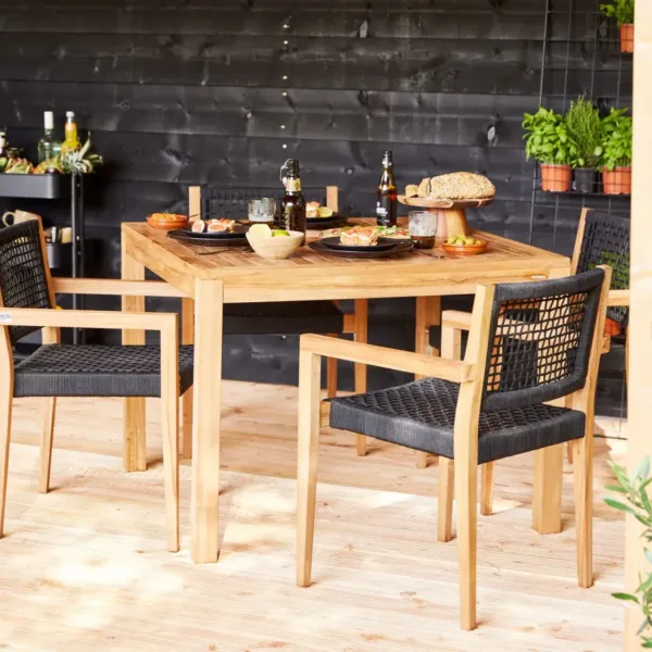 Tuintafel teak 100 x 100 cm 1