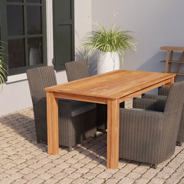 Tuintafel teak 300 x 100 cm solide rustiek 2
