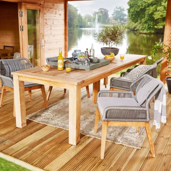 Tuintafel teak 300 x 100 cm solide rustiek 1