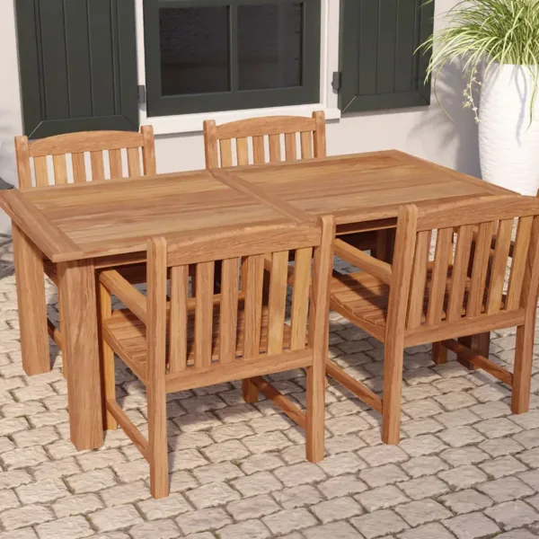Tuintefel teak 180 x 90 cm solide modern 2