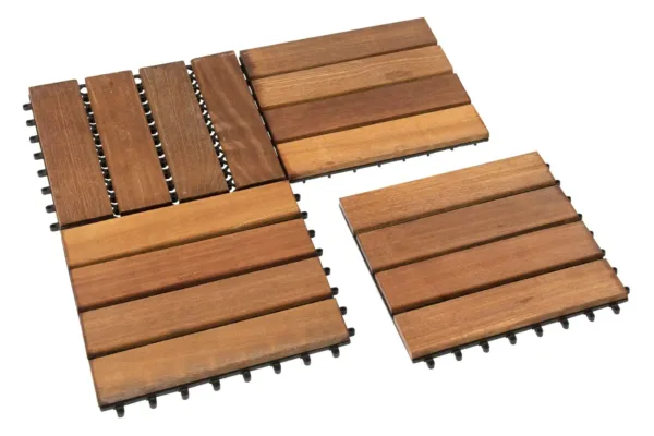 Tuintegel hardhout Bangkirai Siantar 30 x 30 cm 1