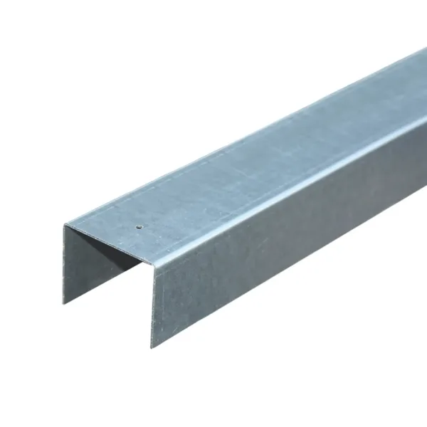 U profiel staal t.b.v. betonpaal vecht (oplossing hoek of t-paal) 228 x 4,1 x 2,2 cm 1